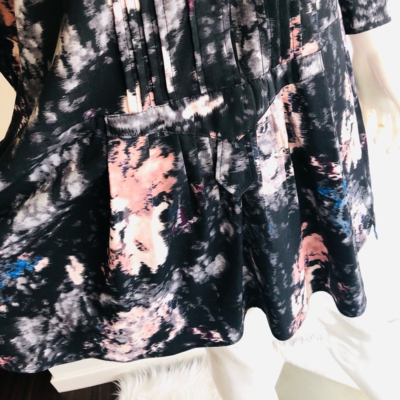 Floral Blouse dress, Floral Shirt Dress size S - Picture 2 of 4